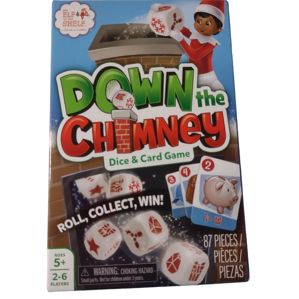 NEW Ellf on the Shelf Down The Chimney Dice And Card Game